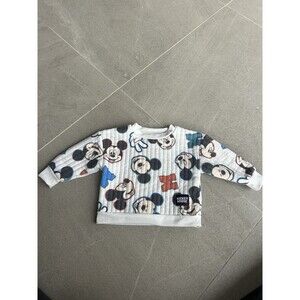 Disney Baby Mickey Mouse Friends 18m Patterned LS Sweater 18 M Quilted